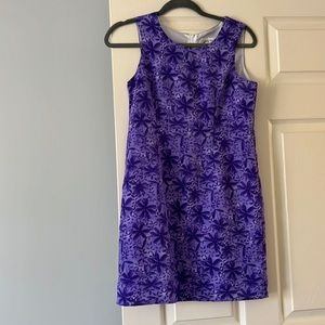 My Michelle 70s purple coral sleeveless dress made in Guatemala